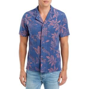 FAHERTY Cabana Towel Terry Camp Shirt in the Twilight Floral Pattern   Size: L
